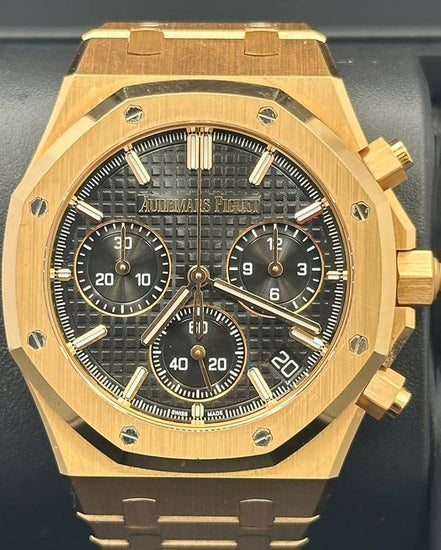 2022 Audemars Piguet Royal Oak Chronograph 41MM Black Dial Rose Gold Bracelet (26240OR.OO.1320OR.06)