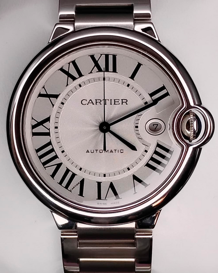 2015 Cartier Ballon Bleu XL 42MM Silver Dial Steel Bracelet (W69012Z4)
