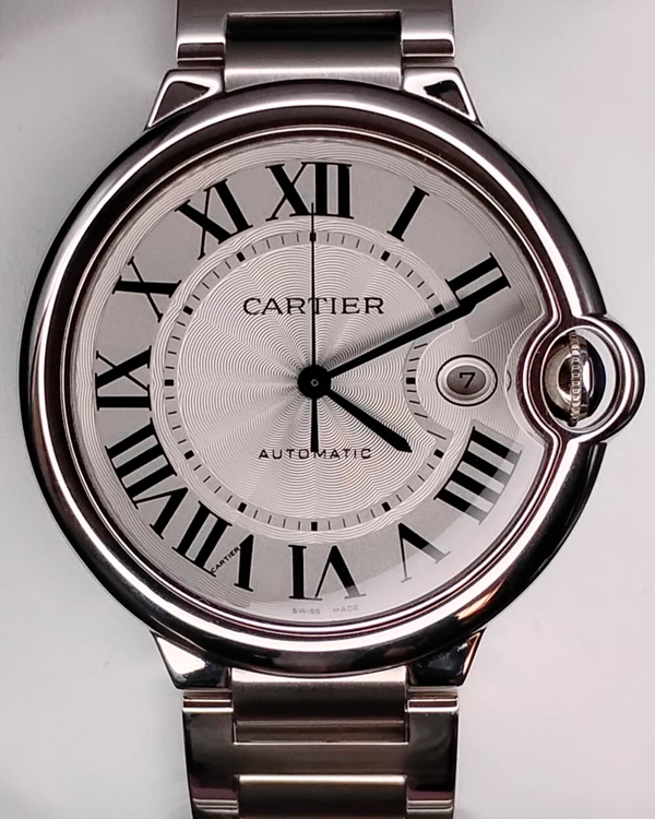 2015 Cartier Ballon Bleu XL 42MM Silver Dial Steel Bracelet (W69012Z4)