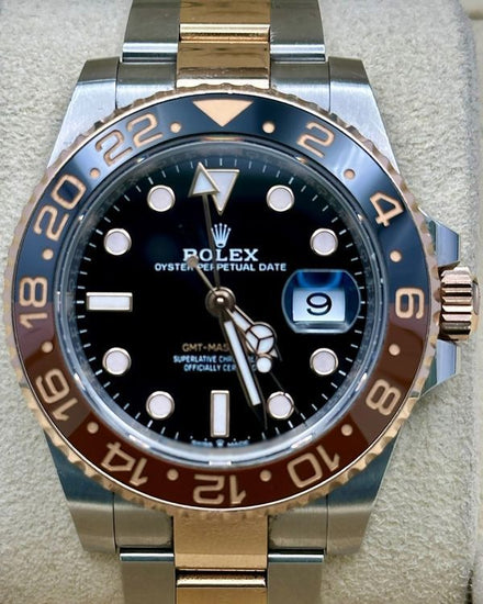 2022 Rolex GMT-Master II "Rootbeer" 40MM Black Dial Two-Tone Oyster Bracelet (126711CHNR)