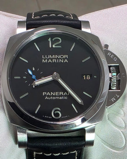 2021 Panerai Luminor Marina 1950 3 Days 42MM Black Dial Leather Strap (PAM02392)