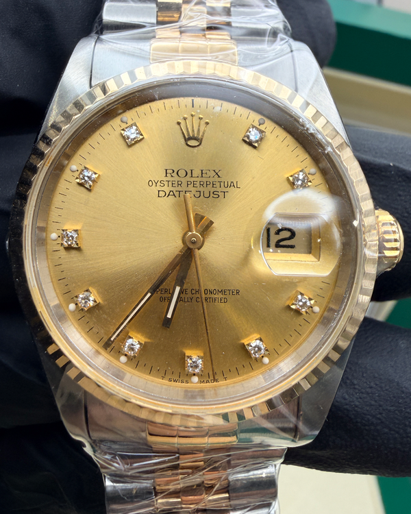 Rolex Datejust 36MM Champagne Dial Two-Tone Jubilee Bracelet (16233)