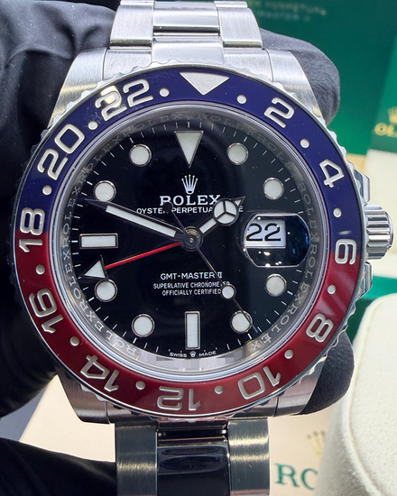 2021 Rolex GMT-Master II "Pepsi" 40MM Black Dial Oyster Bracelet (126710BLRO)