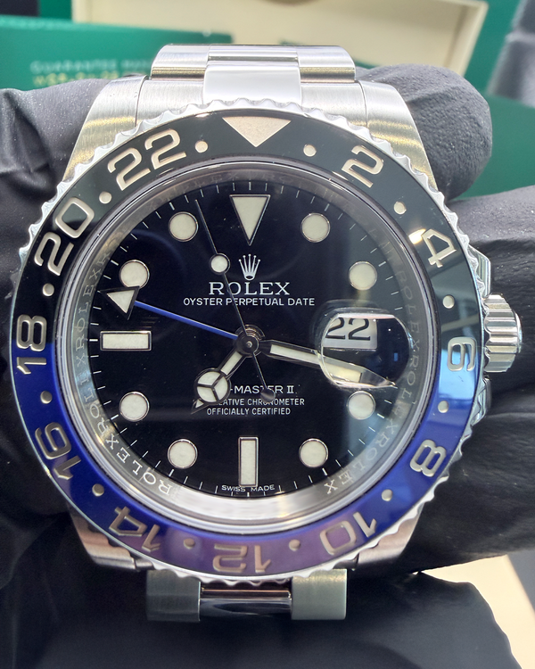 2014 Rolex GMT-Master II "Batman" 40MM Black Dial Oyster Bracelet (116710BLNR)