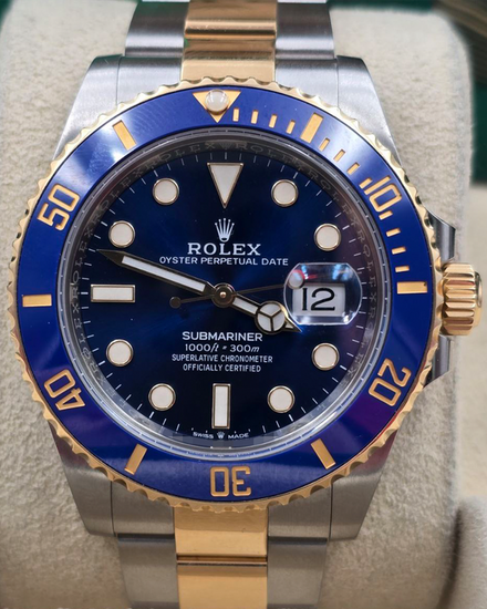 2021 Rolex Submariner Date "Bluesy" 41MM Blue Dial Two-Tone Oyster Bracelet (126613LB)