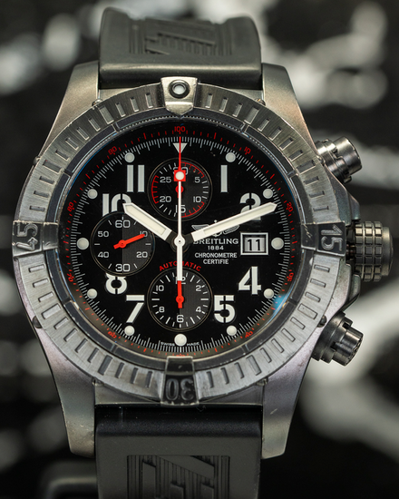 No Reserve - 2006 Breitling Avenger 48MM Black Dial Rubber Strap (M13370)