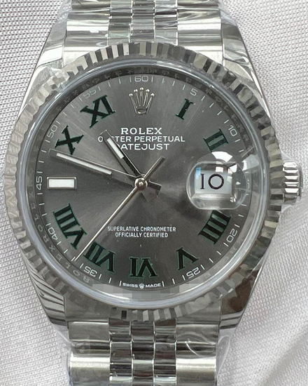 2025 Rolex Datejust "Wimbledon" 36MM Slate Dial Jubilee Bracelet (126234)