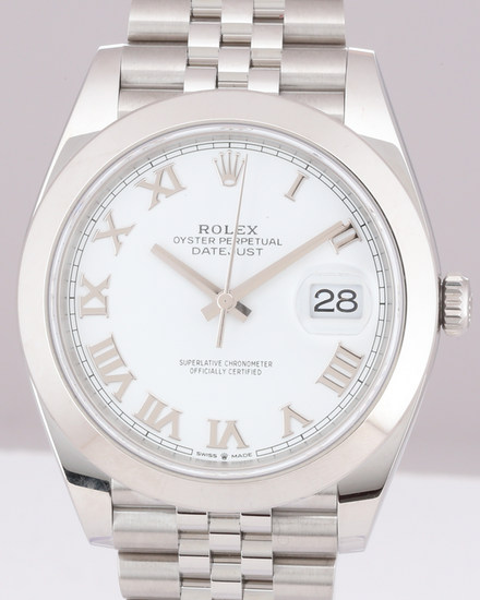 No Reserve - 2025 Rolex Datejust 41MM White Dial Jubilee Bracelet (126300)