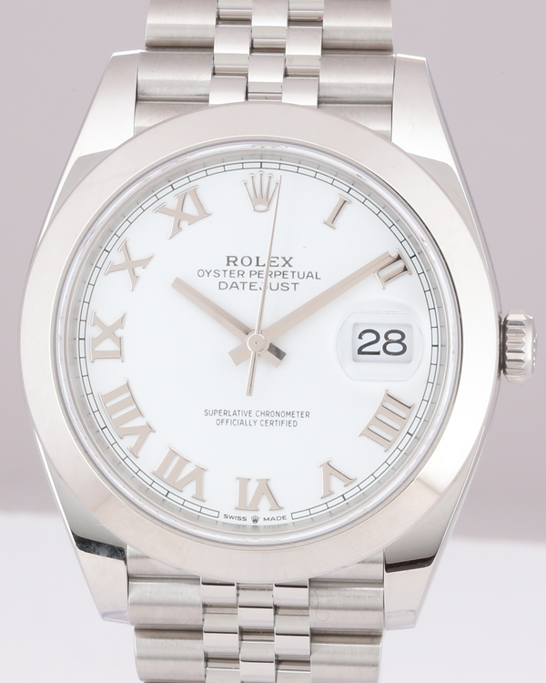 2025 Rolex Datejust 41MM White Dial Jubilee Bracelet (126300)