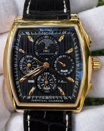 2014 IWC Schaffhausen Da Vinci Perpetual Calendar "Kurt Klaus" L.E. 43MM Black Dial Leather Strap (IW376206)