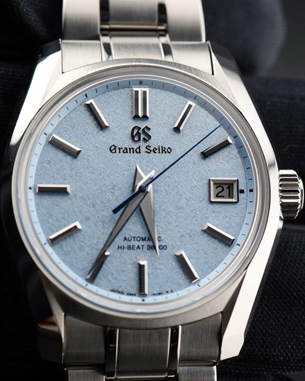 2025 Grand Seiko Heritage "Soko Frost" 40MM Ice Blue Dial Steel Bracelet (SBGH295G)
