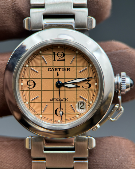 Cartier Pasha De Cartier C 35MM Salmon Dial Steel Bracelet (2324)