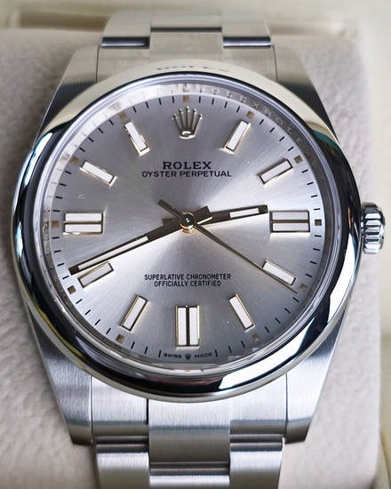 Rolex Oyster Perpetual 41MM Silver Dial Oyster Bracelet (124300)