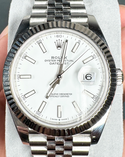 2025 Rolex Datejust 41MM White Dial Jubilee Bracelet (126334)