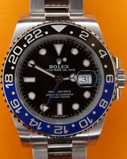 2016 Rolex GMT-Master II "Batman" 40MM Black Dial Oyster Bracelet (116710BLNR)