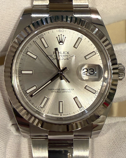2025 Rolex Datejust 41MM Silver Dial Oyster Bracelet (126334)