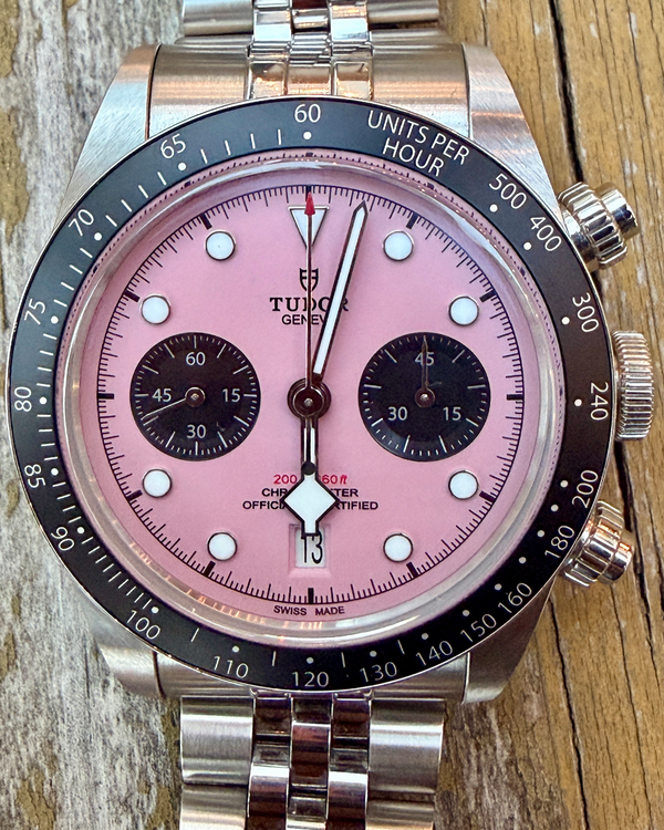 2024 Tudor Black Bay Chrono "Flamingo" 41MM Pink Dial Steel Bracelet (79360N)