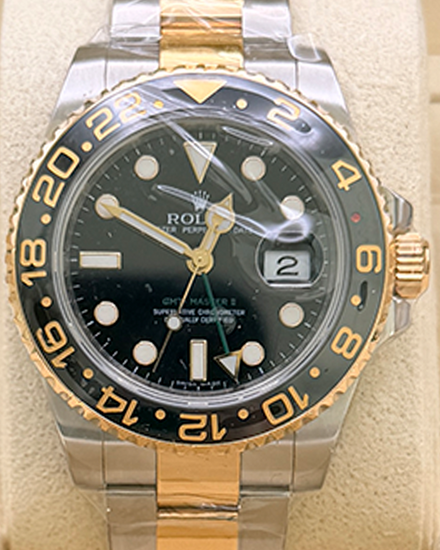 2008 Rolex GMT-Master II 40MM Black Dial Two-Tone Oyster Bracelet (116713LN)
