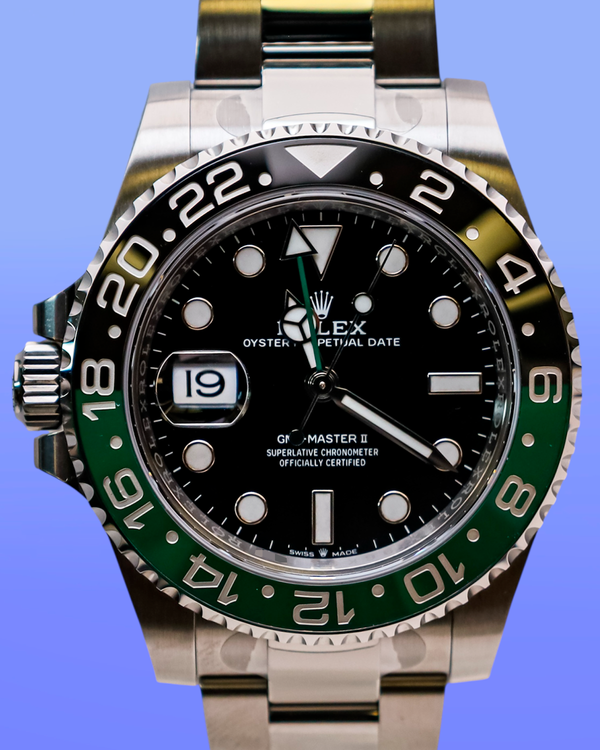 (HOLD) 2025 Rolex GMT-Master II "Sprite" 40MM Black Dial Oyster Bracelet (126720VTNR)