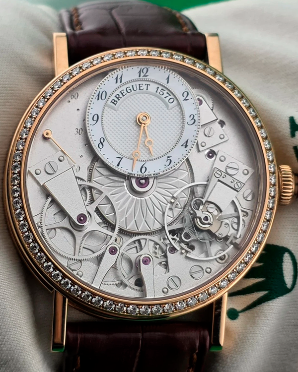 Breguet Tradition 37MM Skeleton Dial Leather Strap (7038BR/18/9V6 D00D)