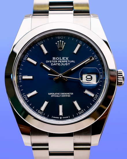 No Reserve - 2026 Rolex Datejust 41MM Blue Dial Oyster Bracelet (126300)