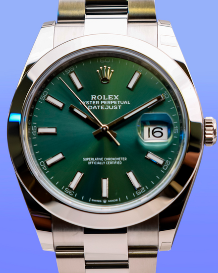 No Reserve - 2026 Rolex Datejust 41MM Green Dial Oyster Bracelet (126300)