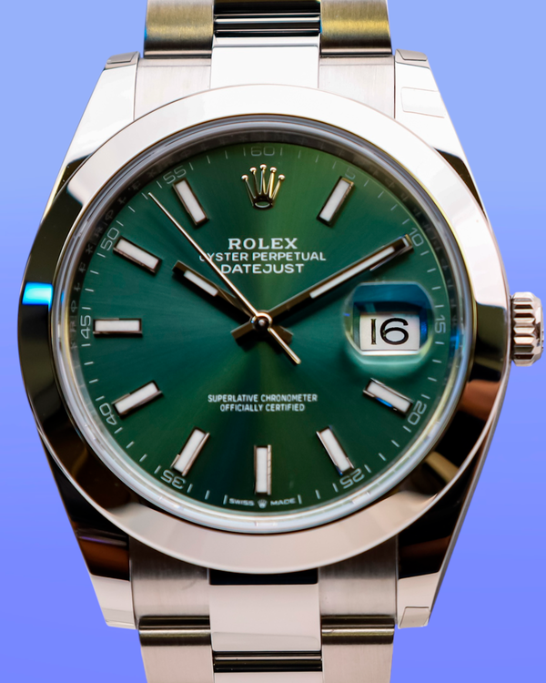 2026 Rolex Datejust 41MM Green Dial Oyster Bracelet (126300)