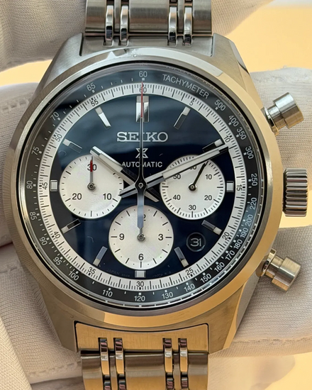 2025 Seiko Prospex Speedtimer 42MM Blue Dial Steel Bracelet (SRQ051J1)