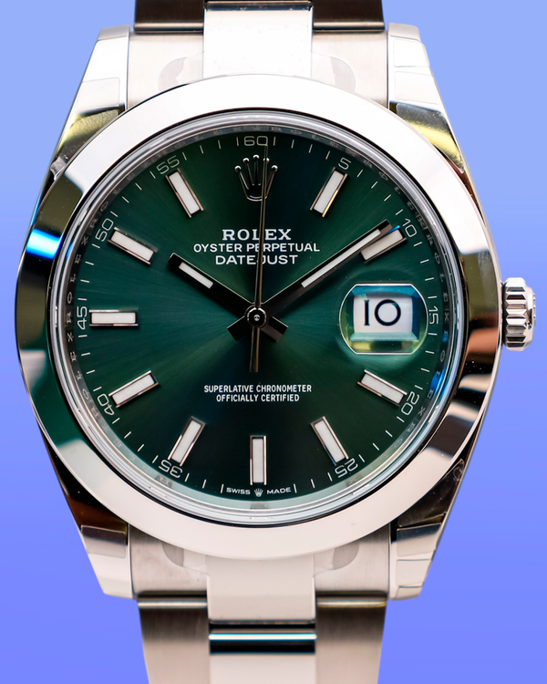 2026 Rolex Datejust 41MM Green Dial Oyster Bracelet (126300)