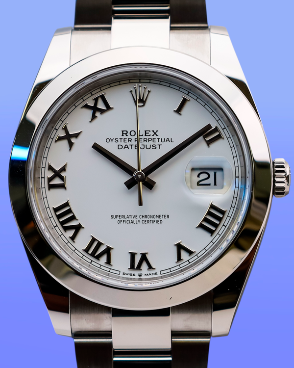 2026 Rolex Datejust 41MM White Dial Oyster Bracelet (126300)