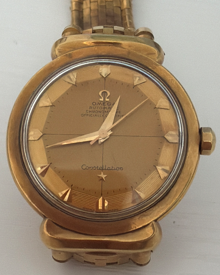 Omega Constellation Grand Luxe 35MM Champagne Dial Yellow Gold Bracelet (OT 2930)