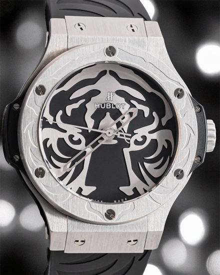 Hublot Big Bang "Black Jaguar White Tiger Foundation" L. E. 44MM Black Dial Rubber Strap (316.SX.4310.RX.BJW16)