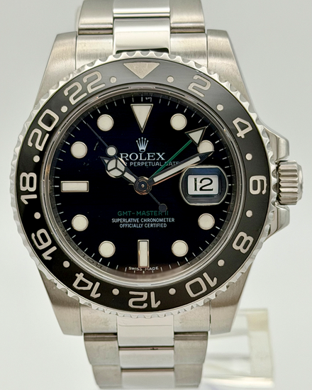 2010 Rolex GMT-Master II 40MM Black Dial Oyster Bracelet (116710LN)