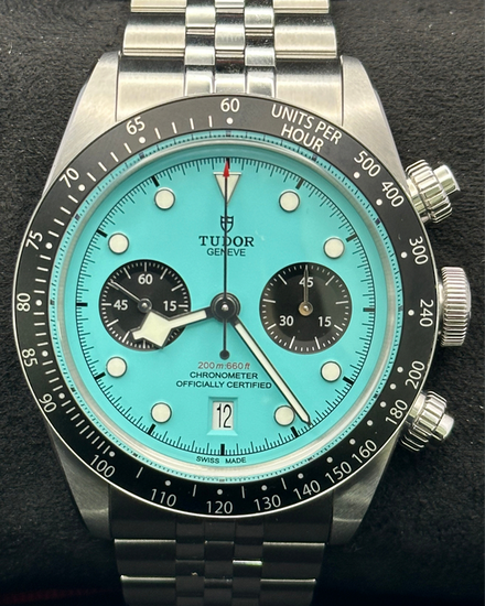 2025 Tudor Black Bay Chrono "Flamingo" 41MM Turquoise Dial Steel Bracelet (79360N)