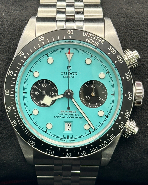 2025 Tudor Black Bay Chrono "Flamingo" 41MM Turquoise Dial Steel Bracelet (79360N)