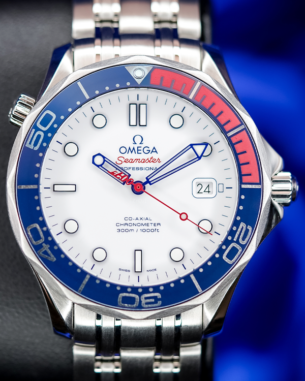 2018 Omega Seamaster Diver 300M "Bond 007 Commander's Watch" L.E. 41MM White Dial Steel Bracelet (212.32.41.20.04.001)