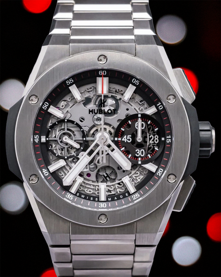 Hublot Big Bang Integrated 42MM Skeleton Dial Titanium Bracelet (451.NX.1170.NX)