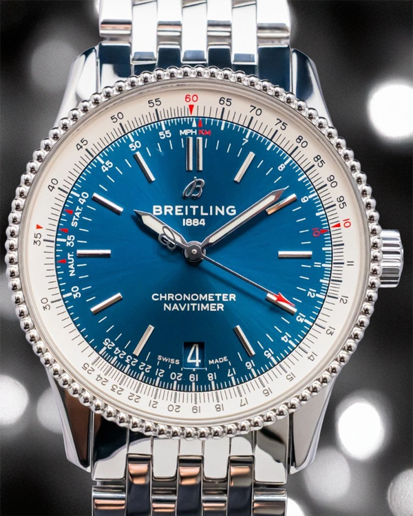 2019 Breitling Navitimer 38MM Blue Dial Steel Bracelet (A17325)