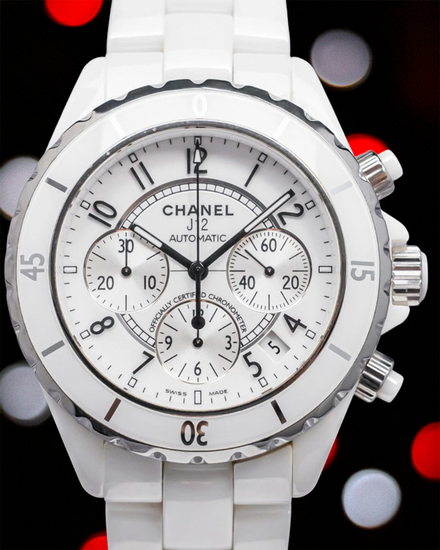 Chanel J12 41MM White Dial Ceramic Bracelet (H2009)
