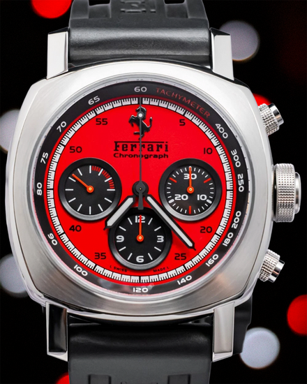 Panerai Ferrari Granturismo Chronograph L.E. 45MM Red Dial Rubber Strap (FER00013)