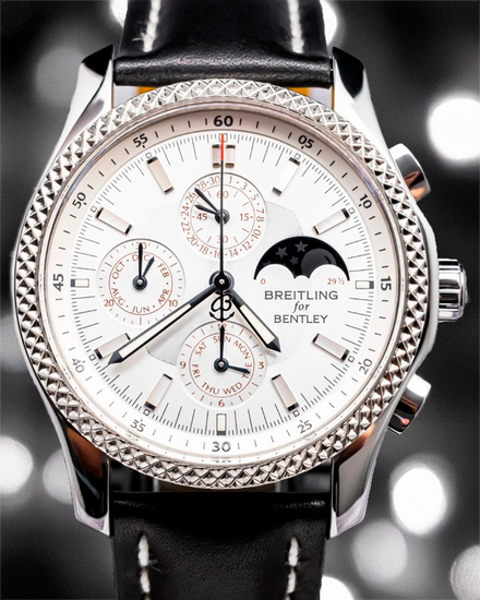Breitling Bentley Mark VI Complications 42MM Silver Dial Leather Strap (P1936212/G629)