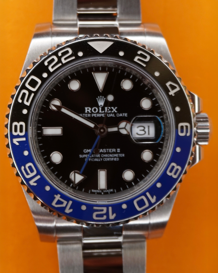 2016 Rolex GMT-Master II "Batman" 40MM Black Dial Oyster Bracelet (116710BLNR)
