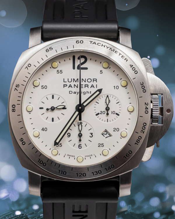 Panerai Luminor Chrono Daylight 44MM Ivory Dial Rubber Strap (PAM00251)