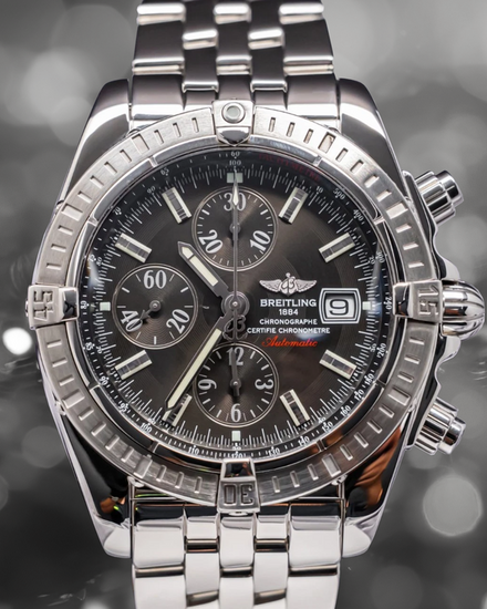 Breitling Chronomat Evolution 44MM Grey Dial Steel Bracelet (A13356)