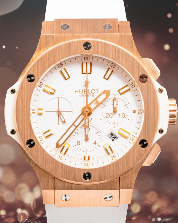 Hublot Big Bang Chronograph 44MM White Dial Rubber Strap (301.PE.2180.RW)