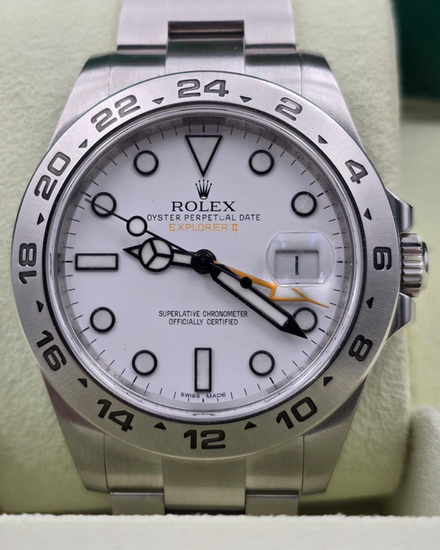 2012 Rolex Explorer II "Polar" 42MM White Dial Oyster Bracelet (216570)