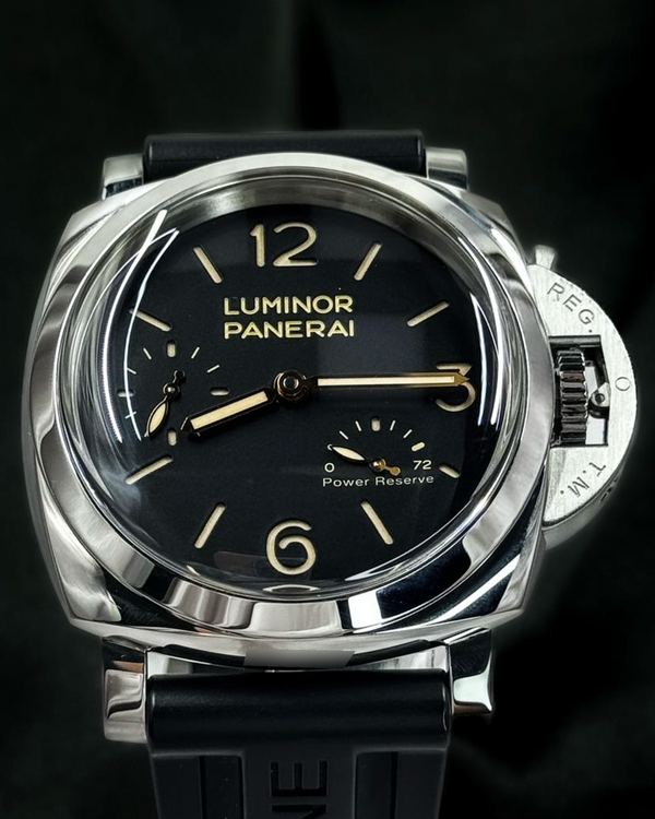 No Reserve - 2019 Panerai Luminor 1950 3 Days 47MM Black Dial Rubber Strap (PAM00423)
