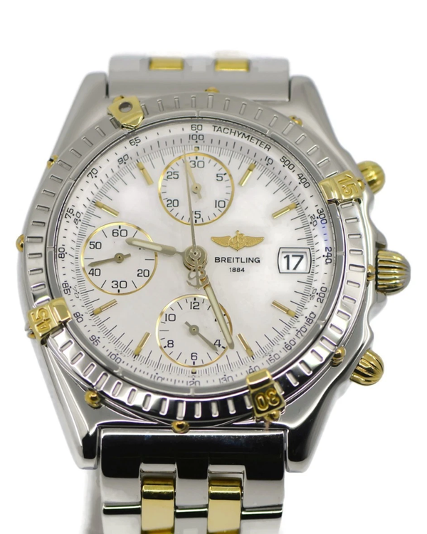 1996 Breitling Chronomat 39MM White Dial Two-Tone Bracelet (B13050.1)