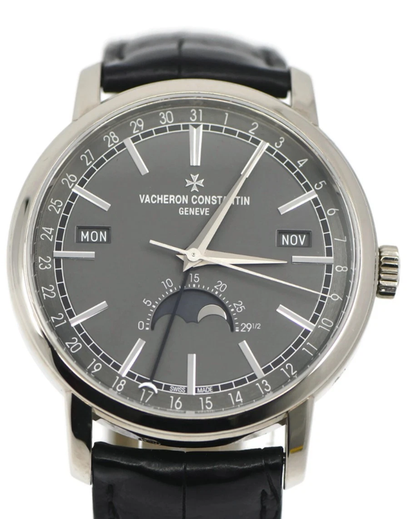 Vacheron Constantin Traditionnelle Complete Calendar 41MM Grey Dial Leather Strap (4010T/000GB-B740)