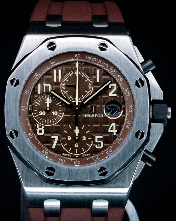2017 Audemars Piguet Royal Oak Offshore "Safari" 42MM Ivory Dial Rubber Strap (26470ST.OO.A801CR.01)